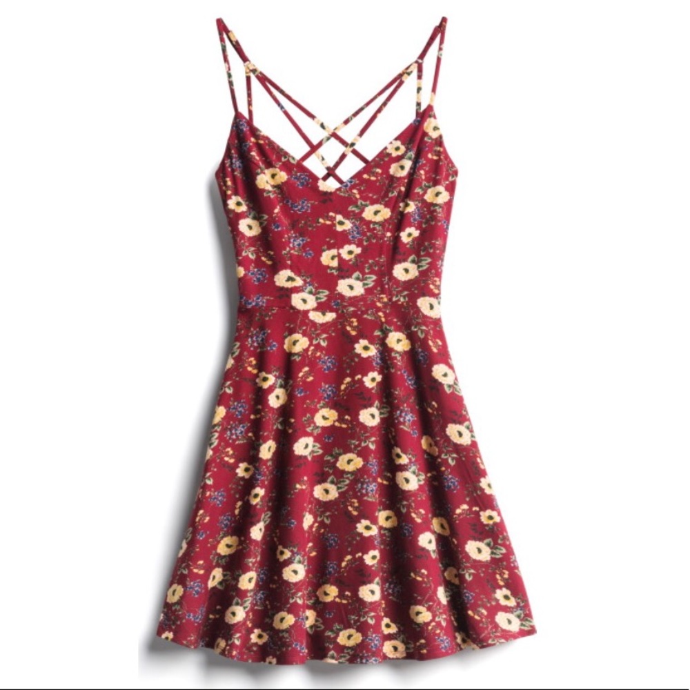 Nine Britton Floral Print Skater Dress